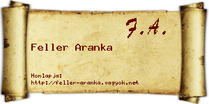 Feller Aranka névjegykártya